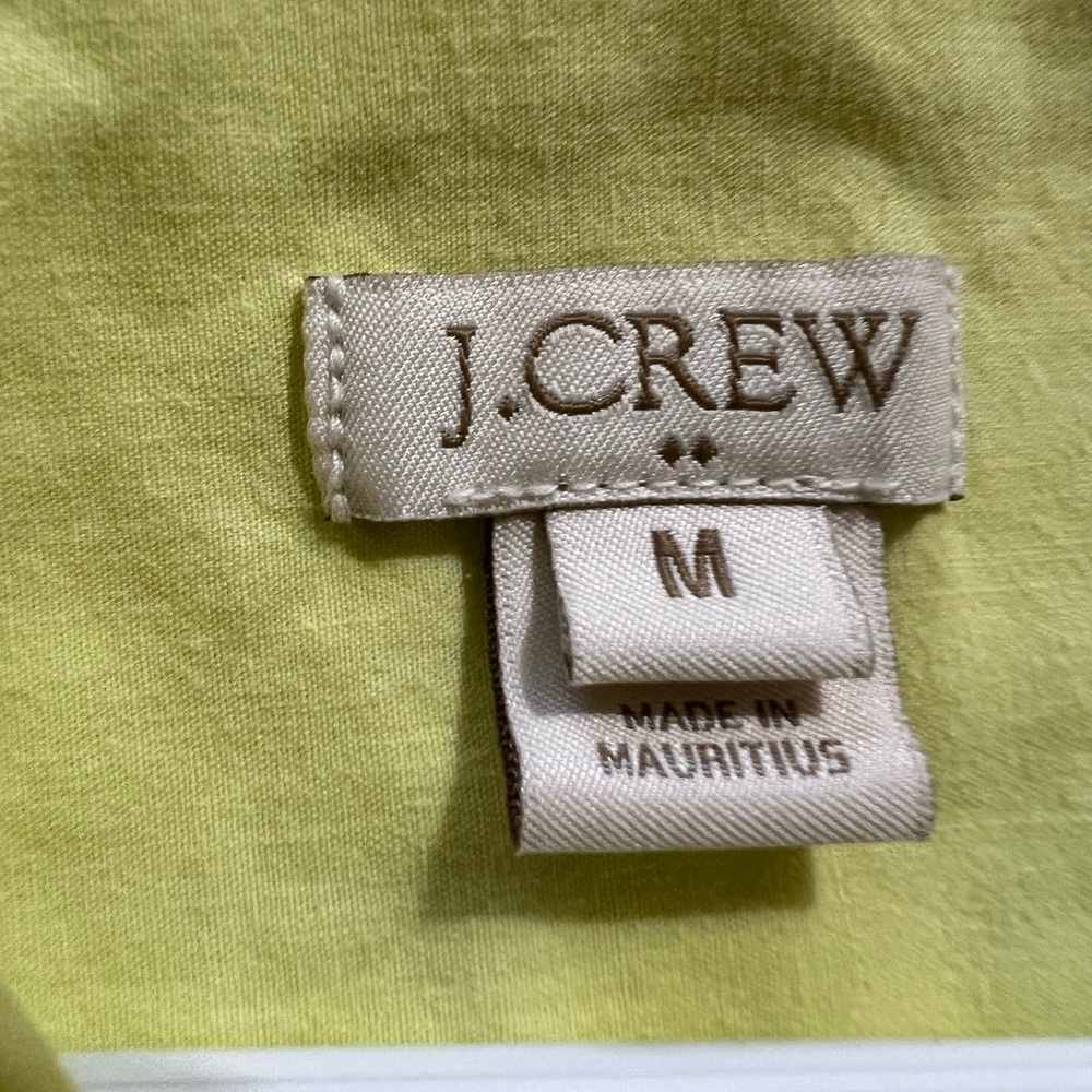 J. Crew Cotton Size M Lemon Yellow Button-Front Tunic - Picture 3 of 8